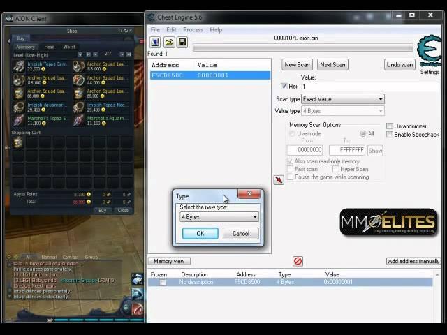 MMOELITES - Aion Private Server Shop Hack