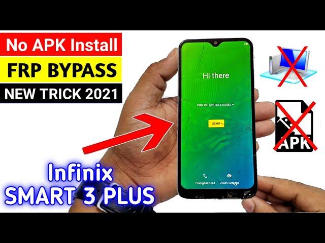 Infinix SMART 3 PLUS (X627V) GOOGLE/FRP BYPASS 2021 (Without PC)