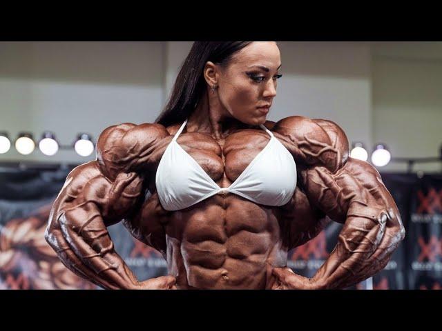 FBB Ai Muscle Girl | Female Bodybuilding Giantess growth Muscular Woman 01