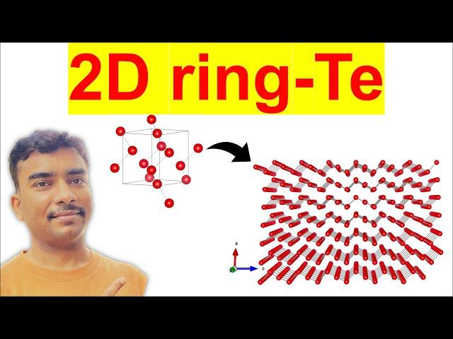 Create a 2D Ring Te (Tellurium) structure with VESTA