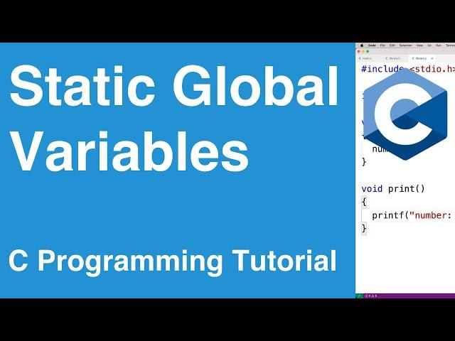 Static Global Variables | C Programming Tutorial