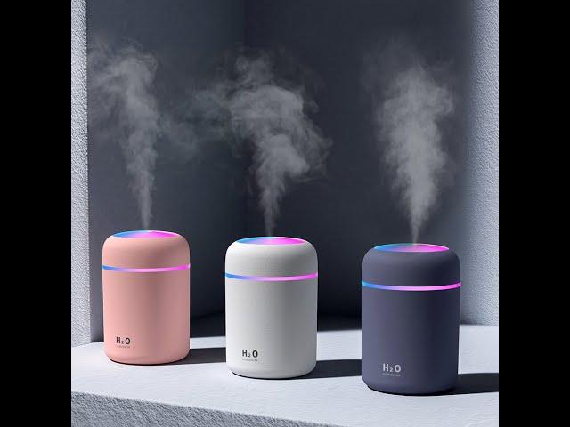 Aomago 300ml Small Cool Mist Humidifier with Colorful LED Night Light