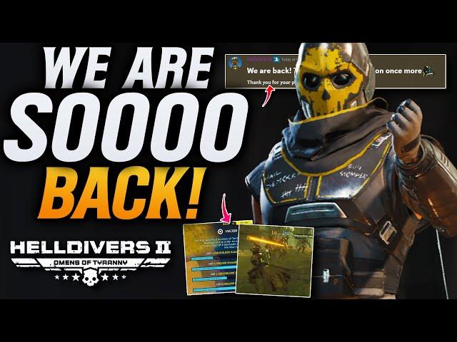 Helldivers 2 We Are So Back! We Got A Nice Surprise!