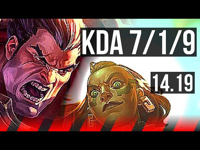 DARIUS vs ILLAOI (TOP) | 7/1/9, Dominating | EUW Master | 14.19