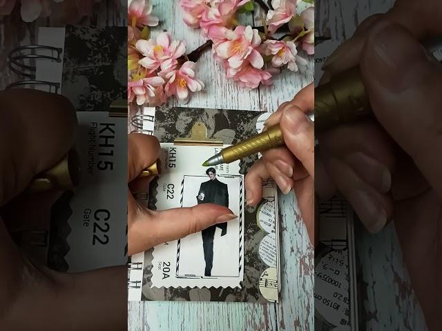 monochrome paper collage page | no talking | no music #scrapbooking