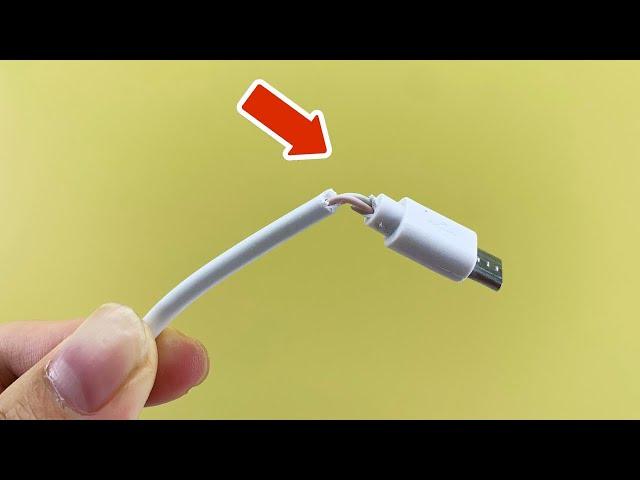 Don't Throw Away Broken Charging Cable ! Easy Way To Fix It And Save Your Money