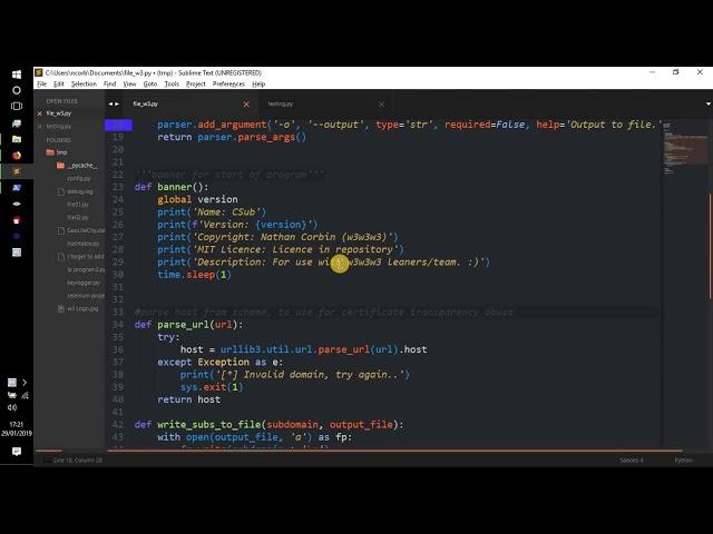 Python Tutorial - || Subdomain Scanner Tool || Code Walk-through || Information Gathering ||