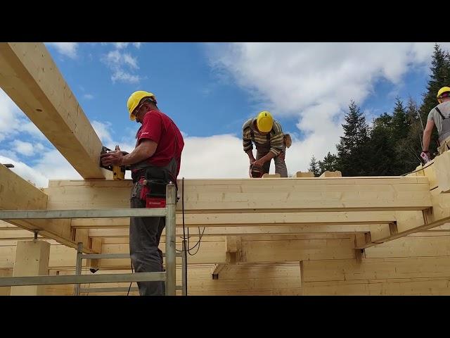 /Лог Хоумс Про-Процес на строителство на къща от трупи/Log Homes Pro-Building process of Log House