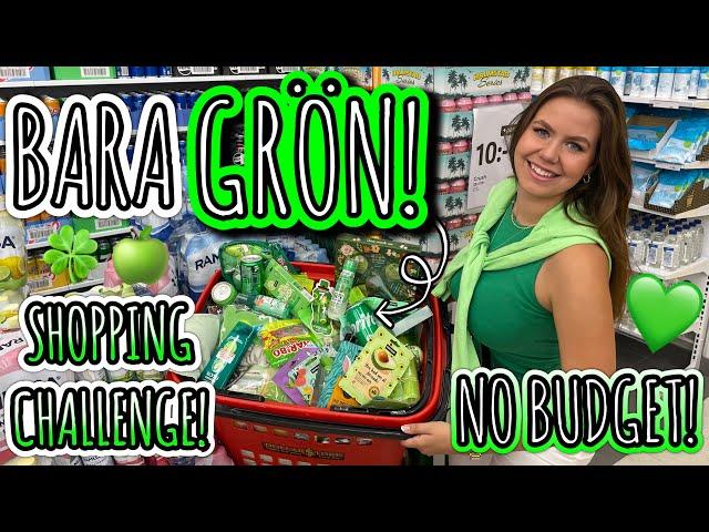 NO BUDGET *BARA GRÖN* SHOPPING CHALLENGE!