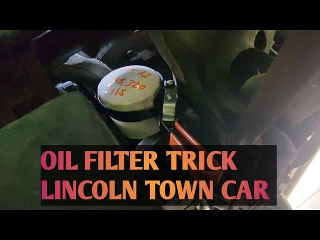 Lincoln Town Car Oil Change And Oil Filter Removal TRICK#lincolntowncar #latinoculture