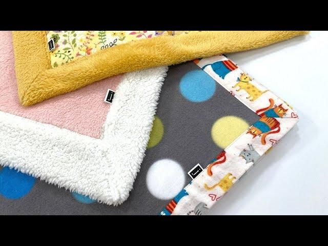 DIY Self Binding PLUSH BLANKET