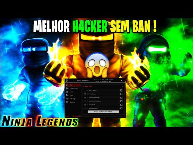 NOVO MELHOR H4CKER SEM BAN ! NO NINJA LEGENDS ABSURDO APELÃO (roblox)