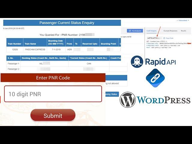 How to Create a WordPress Website For PNR Status Using RapidAPI and WPGetAPI Plugin