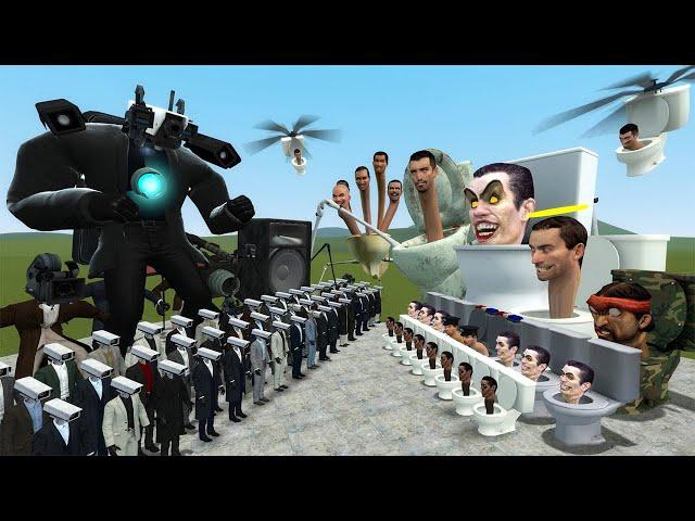 CAMERAMAN MECHA BOSS VS SKIBIDI DOP DOP TOILET FAMILY In Garry's Mod!