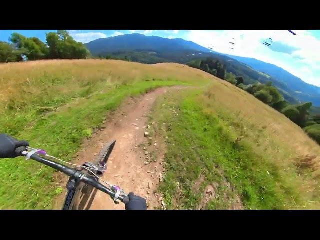 Local Series of Downhill 2023 - PKL Bike Parks - Mosorny Groń course preview helmetcam raw pov