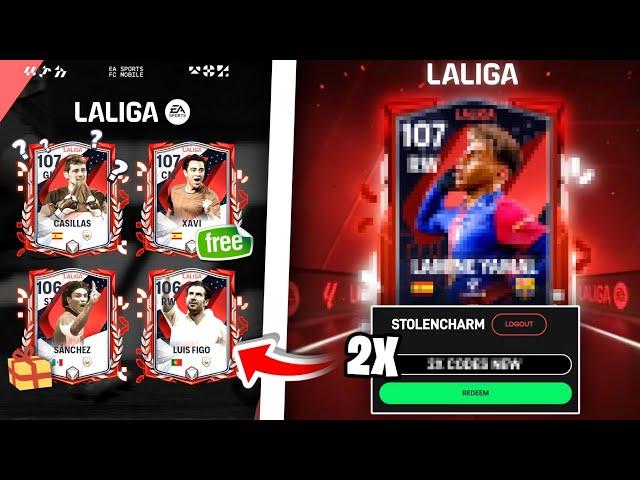  2x REDEEM CODE!! FREE LA LIGA ICON IN FC MOBILE 25 | LA LIGA EVENT FC MOBILE!