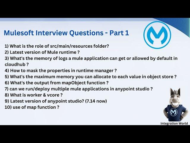 Mulesoft Interview Questions  Part-1