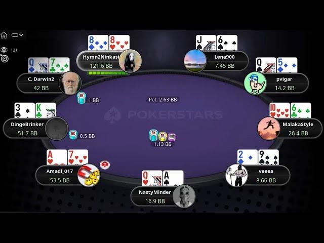 $10K SCOOP 16-H High Roller Lena900 | C. Darwin2 | Amadi_017- Final Table Poker Replays