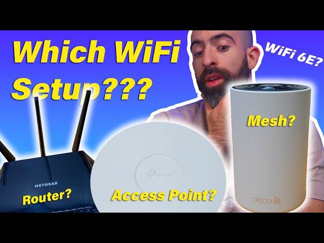 Which WiFi Setup DO YOU NEED? Router vs Access Point vs Mesh - WiFi 6E?