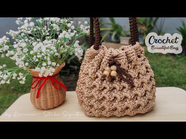 Beautiful sturdy mini crochet bag