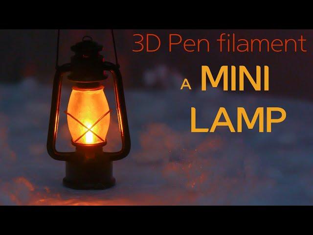 Making a miniature camping lamp with 3D pen filament.