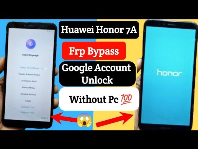 Huawei Honor 7A Frp Bypass | Google Account Unlock Without Pc | Latest Method 2024 