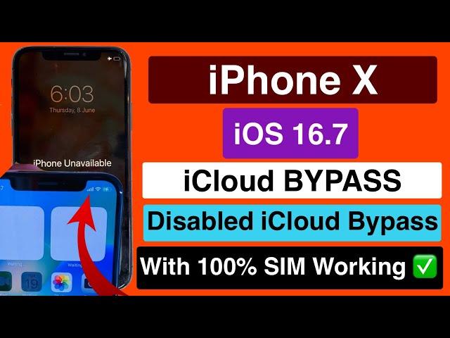 iPhone X iCloud Bypass Unlock { iOS 16.7 }With 100% SIM Working-iphone Unavailable/Disabled/Passcode