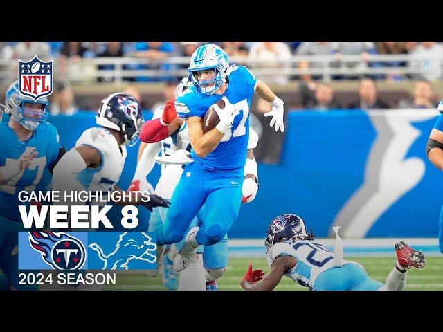 Tennessee Titans vs. Detroit Lions | 2024 Week 8 Game Highlights