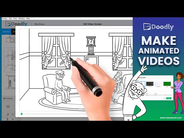 Easy Whiteboard Animation Video Maker Software | Doodly Tutorial 2024