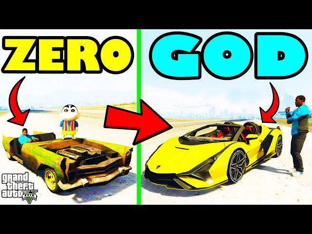 Franklin Upgrading ZERO To GOD SUPER CAR in GTA 5 | SHINCHAN and CHOP