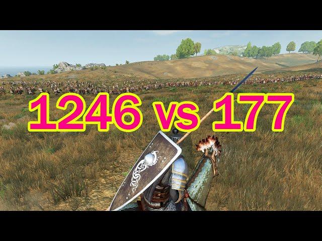 Mount And Blade II: Bannerlord 1246 Bandits vs 177 soldier - crushing a peasant revolt