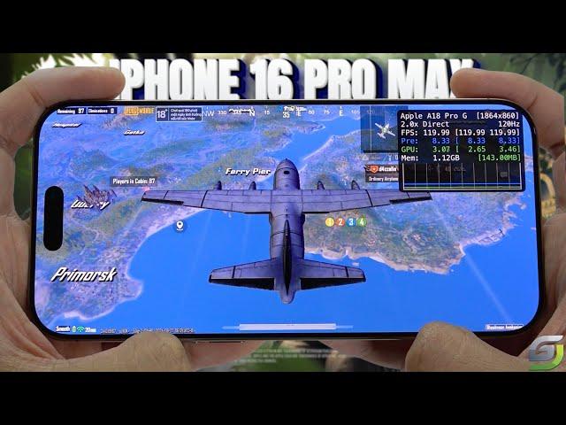 iPhone 16 Pro Max test game PUBG Mobile 120 FPS | Apple A18 Pro