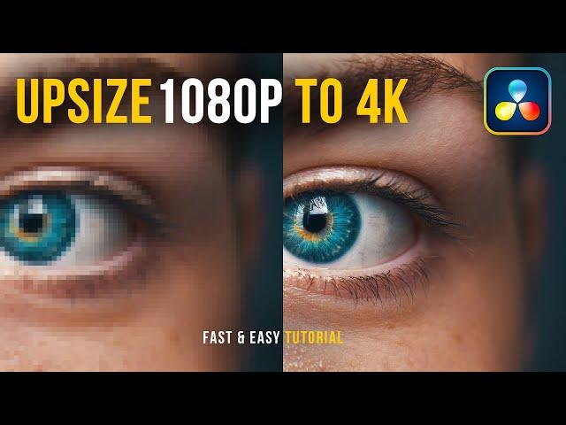 SUPER SCALE in DaVinci Resolve | Upscale 1080p to 4K | EASY Tutorial