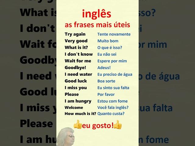 Inglês. Aprenda frases mais úteis em inglês para principiantes!