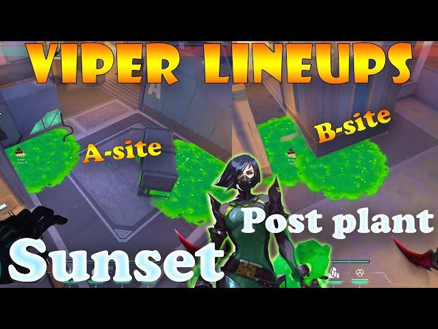 Top 15 Sunset Viper Post Plant Lineups | Viper Lineups Sunset | Valorant Tips & Tricks