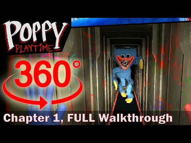 360° VR, Poppy Playtime - Chapter 1, FULL GAME - Walkthrough, Gameplay, No Commentary, 4K