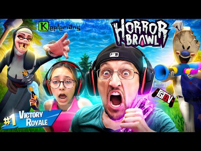 CHUBBY SQUADS! Ice Scream Charlies vs. EVIL NUN! (FGTeeV HORROR BRAWL Multiplayer Victory Royale)