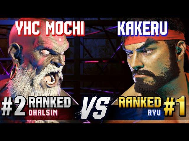 SF6 ▰ YHC MOCHI (#2 Ranked Dhalsim) vs KAKERU (#1 Ranked Ryu) ▰ High Level Gameplay