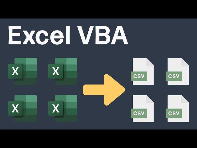 Convert Excel Files To CSV Files Using Excel VBA (Excel Automation)