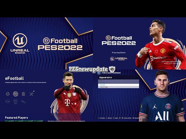 PES 2022 Concept Menu V3 for PES 2021 by PESNewupdate