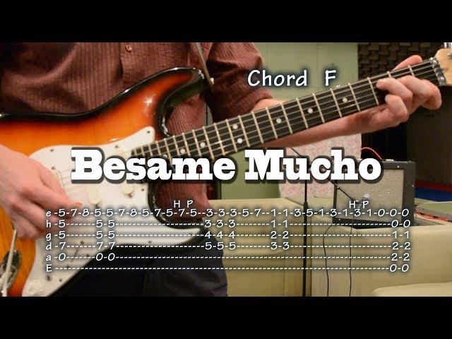 Besame Mucho - guitar Tab and Chords, como tocar,  lesson,  レッスン