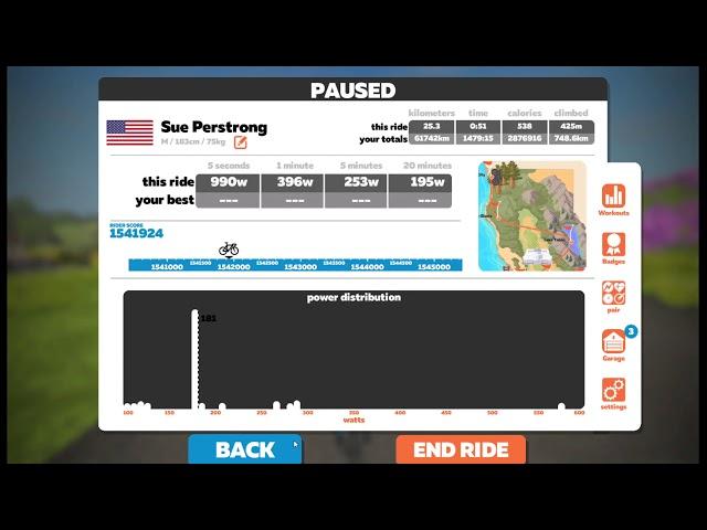"Fake Exit" Hack for Zwift: See Average Watts, TSS, and more Mid-Ride