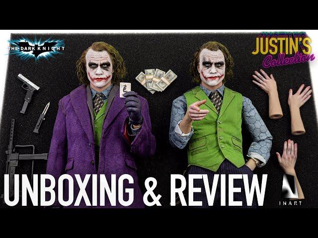 INART Joker The Dark Knight Deluxe Rooted Hair 2 Pack 1/6 Scale Figures Unboxing & Review