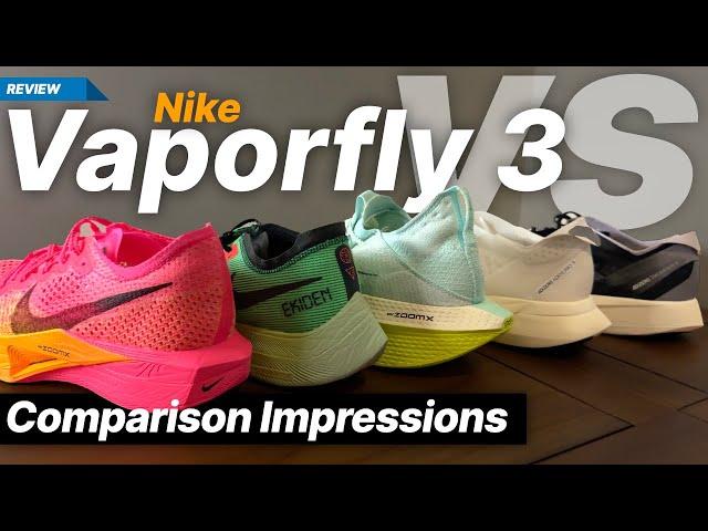 Nike Vaporfly 3 vs Nike Vaporfly Next% 2, Nike Alphafly 2, Adidas Adios Pro 3, Adidas Takumi Sen 9