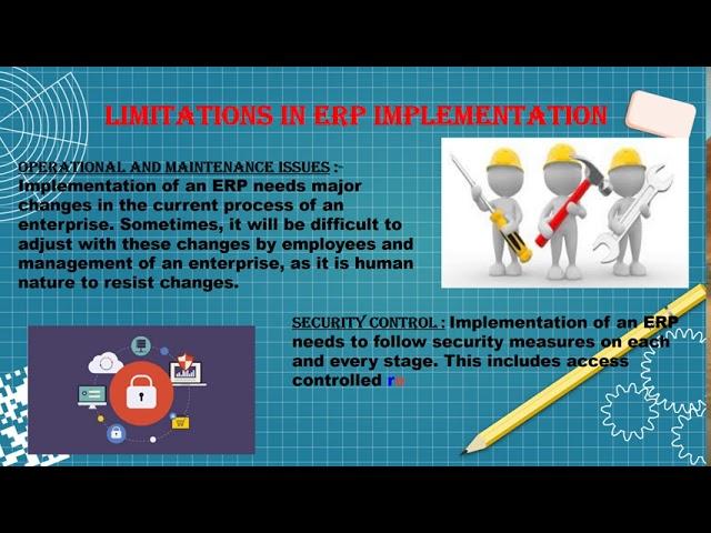 Limitations and features of ERP