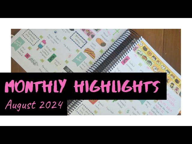 August 2024 Monthly Highlights | Cats! | B&R Paper Crafts Plan B Planner