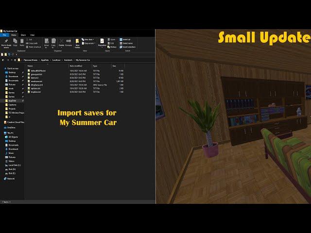 How to add save files for My Summer Car + First look at the new small update