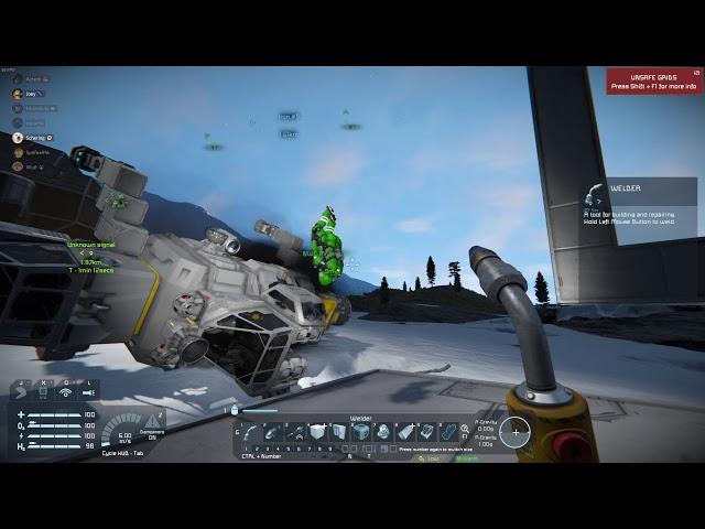I love nothing more than a good crash [Space Engineers]