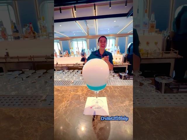 Carnival Jubilee Ocean Bubble Coolest Drink at DR. INKS Ph.D. Bar With My favorite Bar Tender Pande