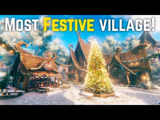 I Built a BEAUTIFUL Yule VILLAGE In Valheim